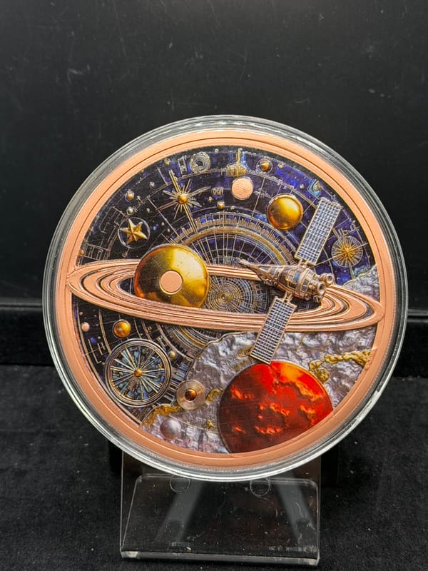 Space Universe Colorized 10oz Copper Round - Image 1