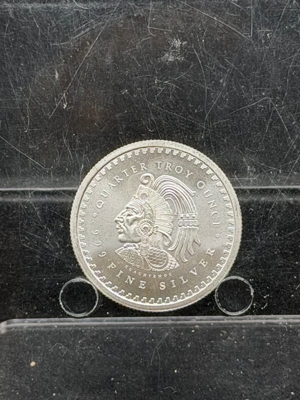 Two Aztec 1/4oz Rounds x 2 (1/2 total oz) - Image 1