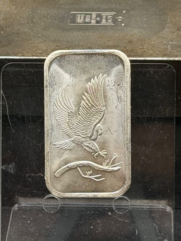 NEAR SPOT Silver 1oz Silvertowne Eagle Bar - Image 1