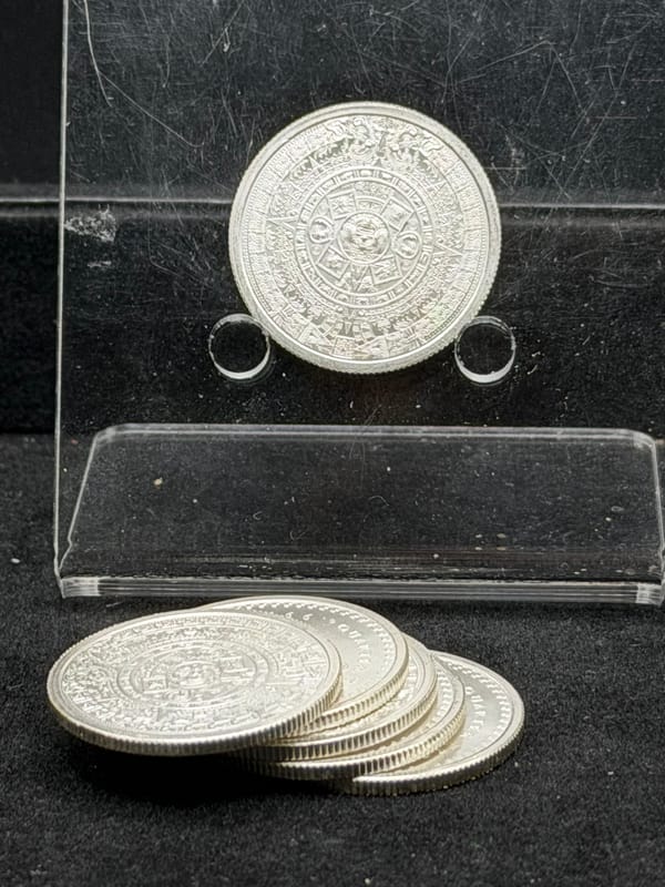 Silver 1oz ~ FOUR Aztec 1/4oz Rounds x 4 (1 total oz) - Image 3