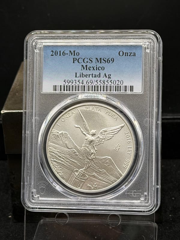 2016 1 oz Fine Silver Mexico Libertad Onza ~ MS69 - Image 1