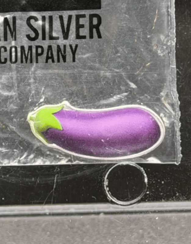 Silver Eggplant Colorized ~ Silver 1g by Pan Silver ~ Auc - Image 1
