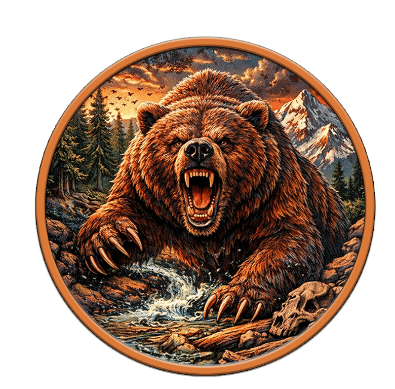Rage of the Wild Colorized 5 oz Copper Round - Image 2