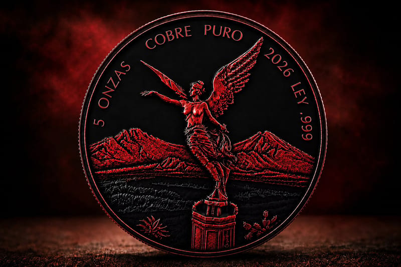 Libertad en Rojo 5 oz Copper Medal in Capsule - Image 1