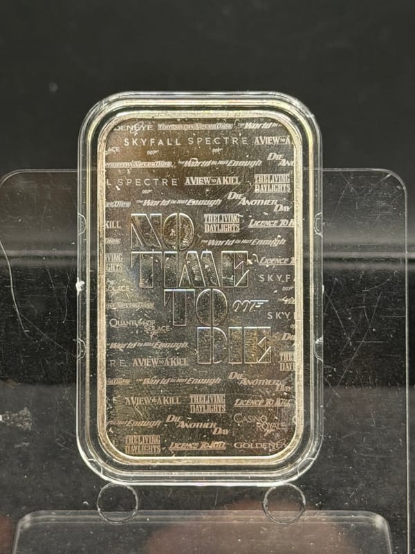 James Bond 007 Silver Bar 1oz ~ No Time to Die - Image 2