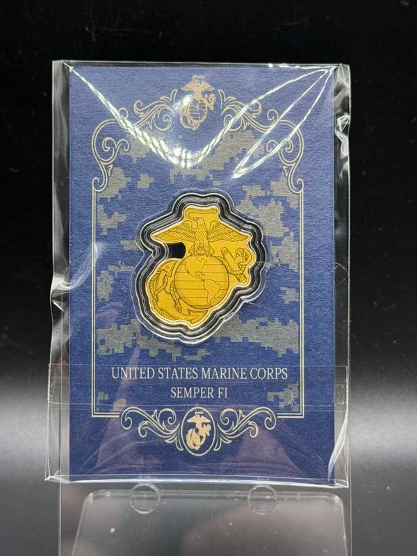 NEW Marine Corps 1/1000 oz Gold Round Semper Fi - Image 1