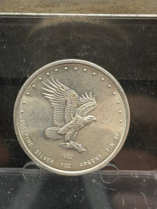 NEAR SPOT Silver 1oz 999 Monex 1982 Round - Image 2