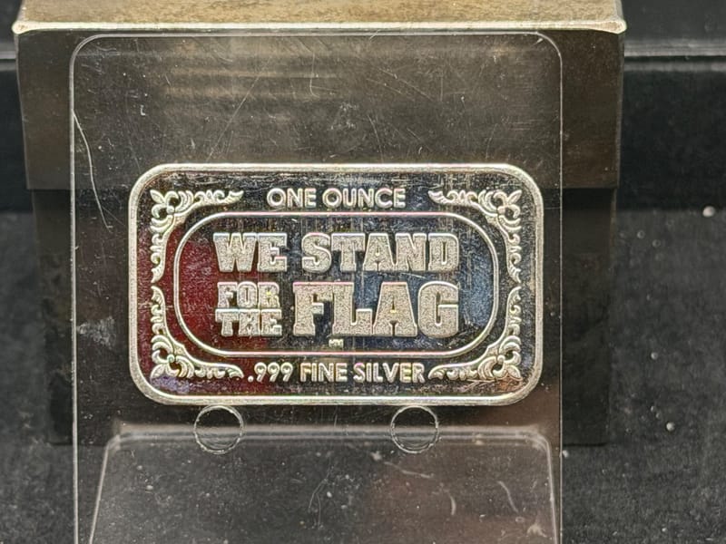 NEAR SPOT Silver 1oz 999 We Stand with the Flag - Image 2