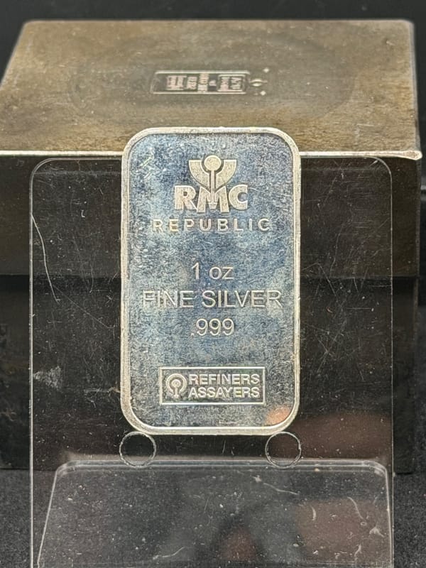 NEAR SPOT Silver 1oz RMC Republic Bar - Image 1