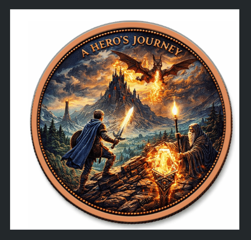 2026 A Hero's Journey Colorized 5 oz .999 Copper - Image 2