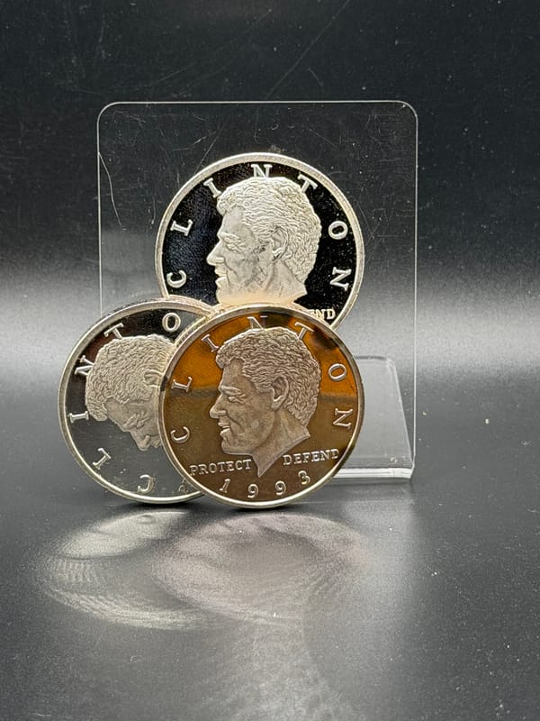 Silver Bill Clinton Silver 1oz Round ~ 999 Silver - Image 3