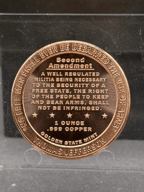 2 x Copper 2nd Amendment Right to bear arms ~ Copper AUCT - Image 2