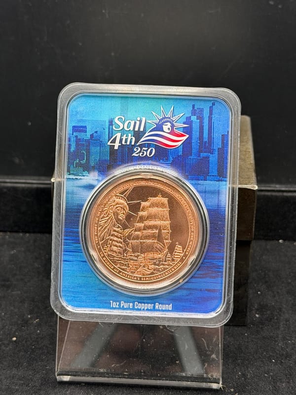 2026 PAMP Sail 4th 250 Semiquincentennial 1 oz C - Image 2