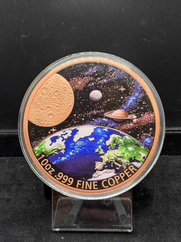 Space Universe Colorized 10oz Copper Round - Image 2