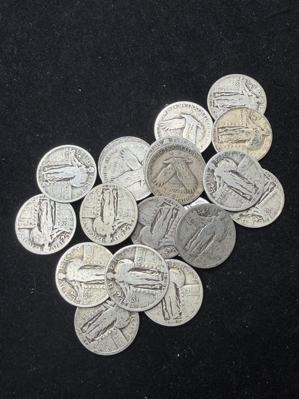 4 x Random Year Standing Liberty Quarter Silver Coin - Image 2
