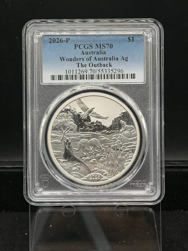 2026 Wonders of Australia The Outback $1 PCGS MS70 | PeerMetals