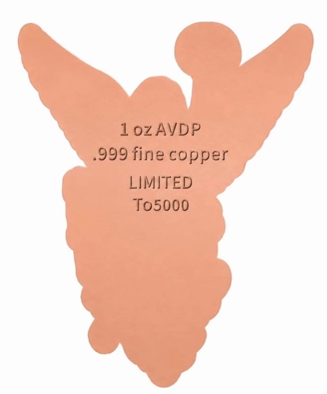 Señora Libertad Shaped Colorized 1 oz Copper Medal - Image 2