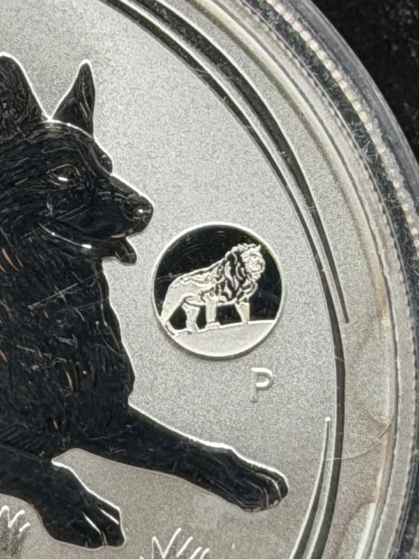 2018 Australia Year of the Dog 1oz ~ Lion Privy - Image 2