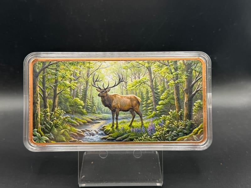 2026 10oz Elk Stag .999 Fine Copper Bar - Image 1