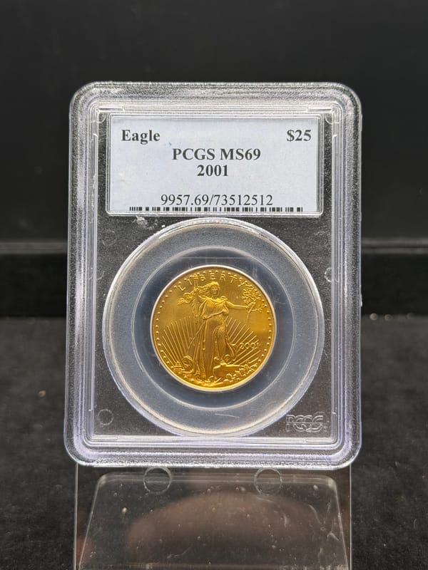 2001 American Gold Eagle $25 PCGS MS69 1/2oz - Image 1