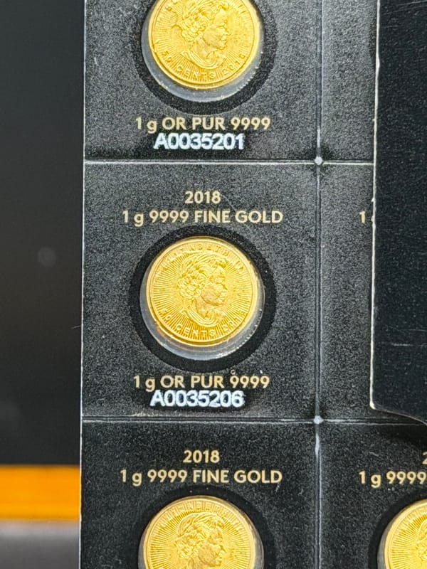 2018 Gold Maplegram 1g from breakaway - Image 4