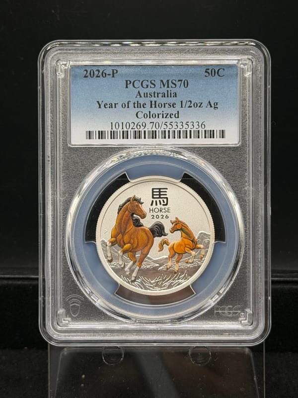 2026 Year of the Horse 1/2oz Colorized PCGS MS70 - Image 1
