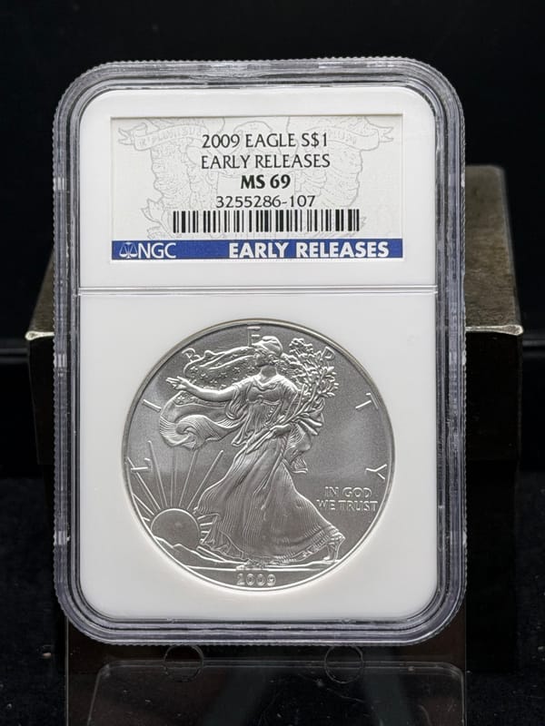 2009 American Silver Eagle ~ NGC MS69 - Image 1