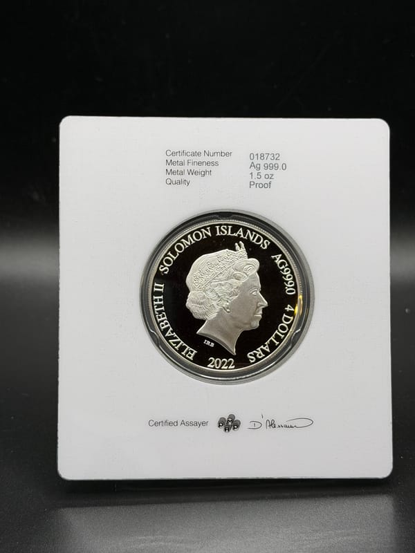 2022 Pamp Suisse ~ Solomon ~ Silver Liberty 1.5oz - Image 2