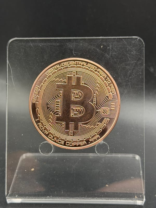 2 x Bitcoin Copper 1 oz Round - Image 1