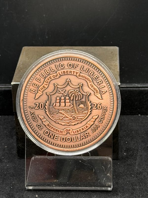STARBORN WATCHER 5 Oz Copper Coin 1$ Liberia 2026 - Image 2