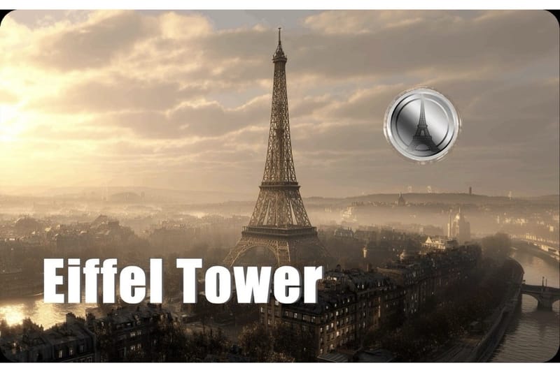 Palladium Eiffel Tower 2026 Liberia 1/1000oz - Image 1