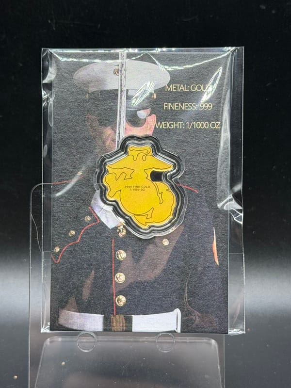 NEW Marine Corps 1/1000 oz Gold Round Semper Fi - Image 2