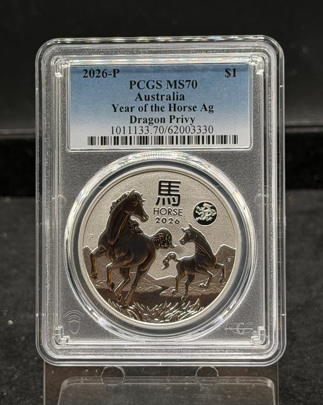2026 Silver Lunar Year of the Horse PCGS MS70 1oz - Image 1