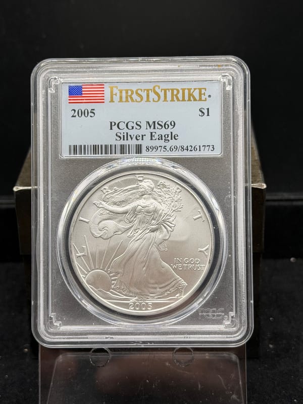 2005 American Silver Eagle 1oz ~ PCGS MS69 - Image 1