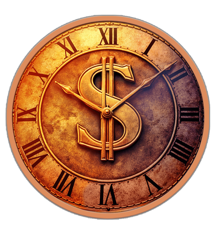 NEW Time is Money Colorized 5 oz Copper Medal in Caps - Image 1