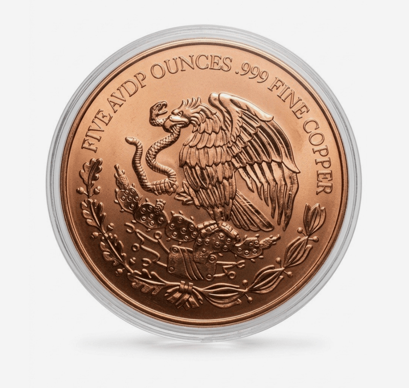 Reverse Proof Libertad Copper Round in Capsule 5oz - Image 2