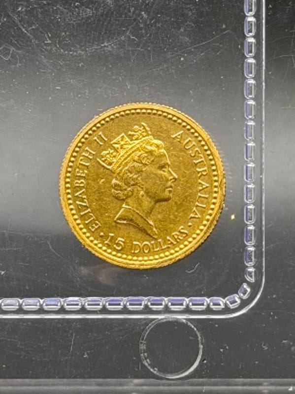 1989 1/10 OZ GOLD AUSTRALIAN NUGGET RED KANGAROO - Image 2