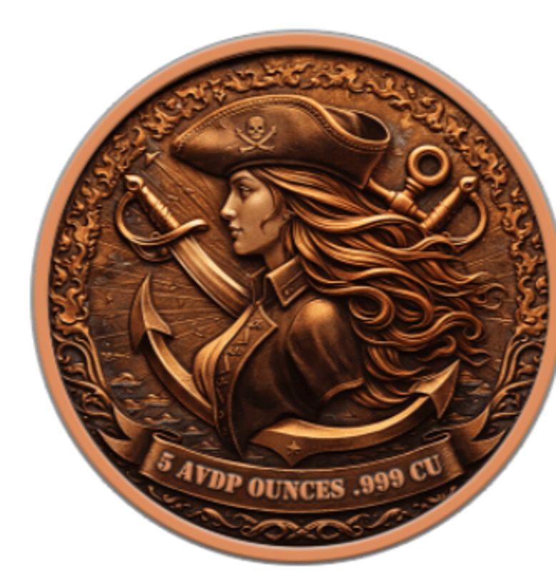 Captain Scarlet Colorized 5 oz Copper Round in Cap - Image 3