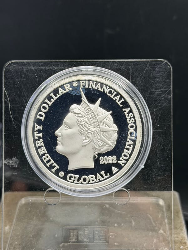2022 LFDA NORFED Global Liberty 1 oz Silver RD ~B8 - Image 1