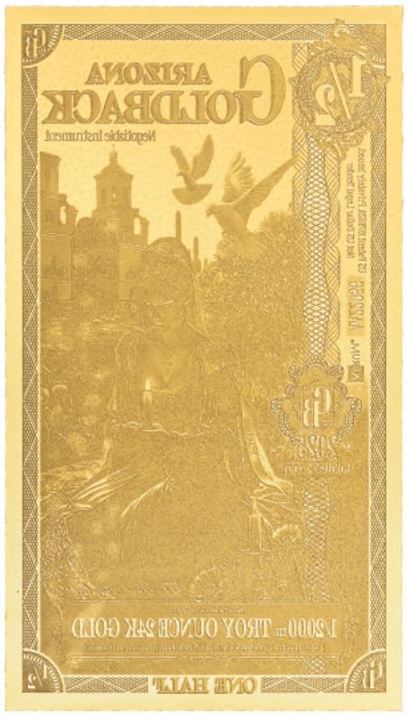10 x Arizona 1 Goldback 1/1000 Oz Gold .999 ~ Auction - Image 2