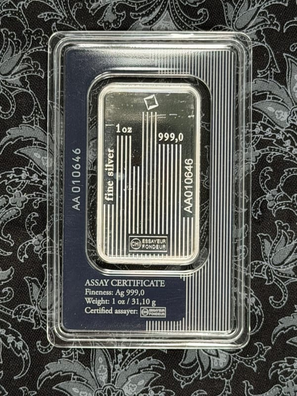 🏙️ 1 oz Valcambi Suisse Skyline Silver Bar - Image 2