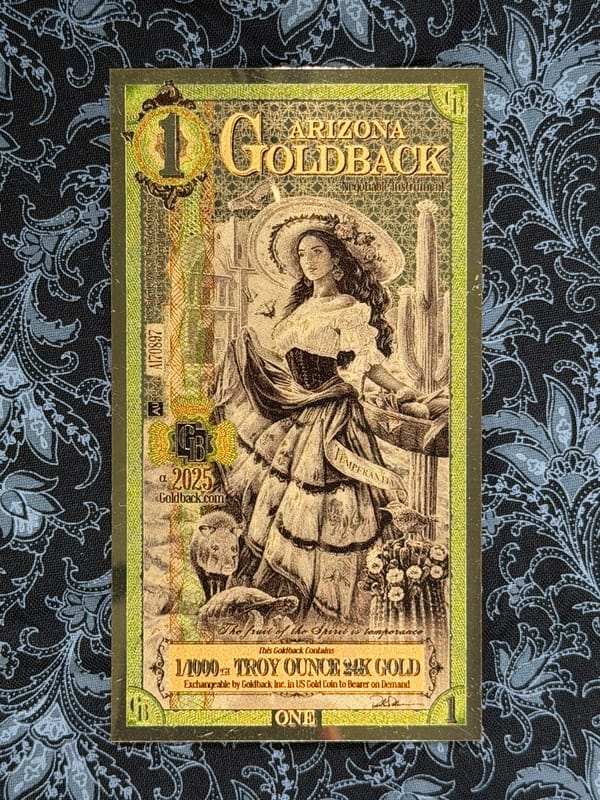 2025 Arizona $1 Goldback – Alpha Series - 5 pack - Image 1