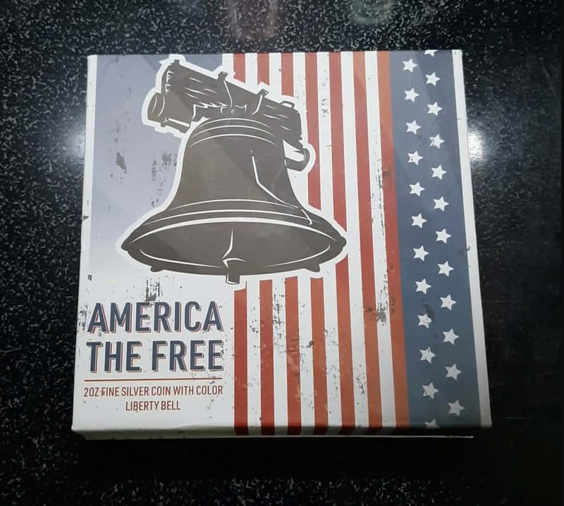 2023 PAMP 2 oz Silver $5 America the Free Liberty  - Image 2