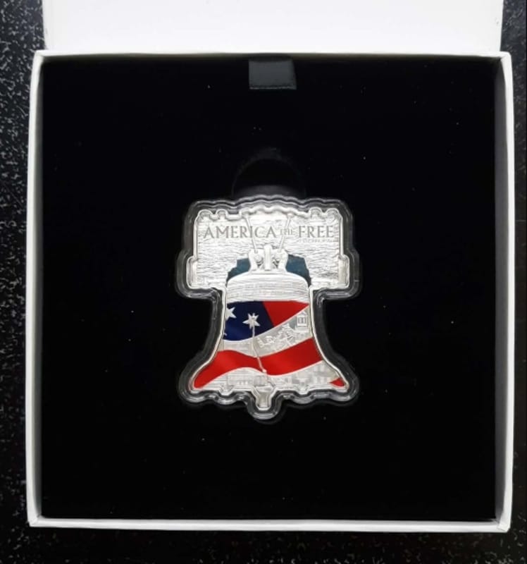 2023 PAMP 2 oz Silver $5 America the Free Liberty  - Image 1