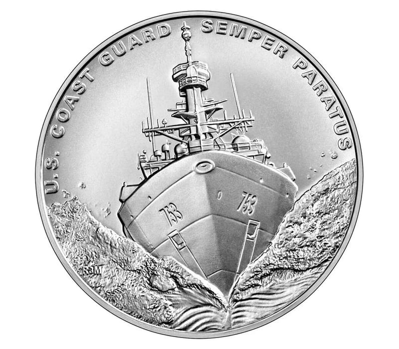 Armed Forces Coast Guard Silver Medal 1 oz US Mint - Image 1