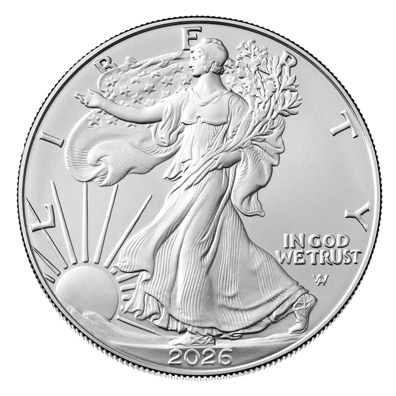 (5) SILVER EAGLES 2026 Dates BU Mint Condition - Image 3