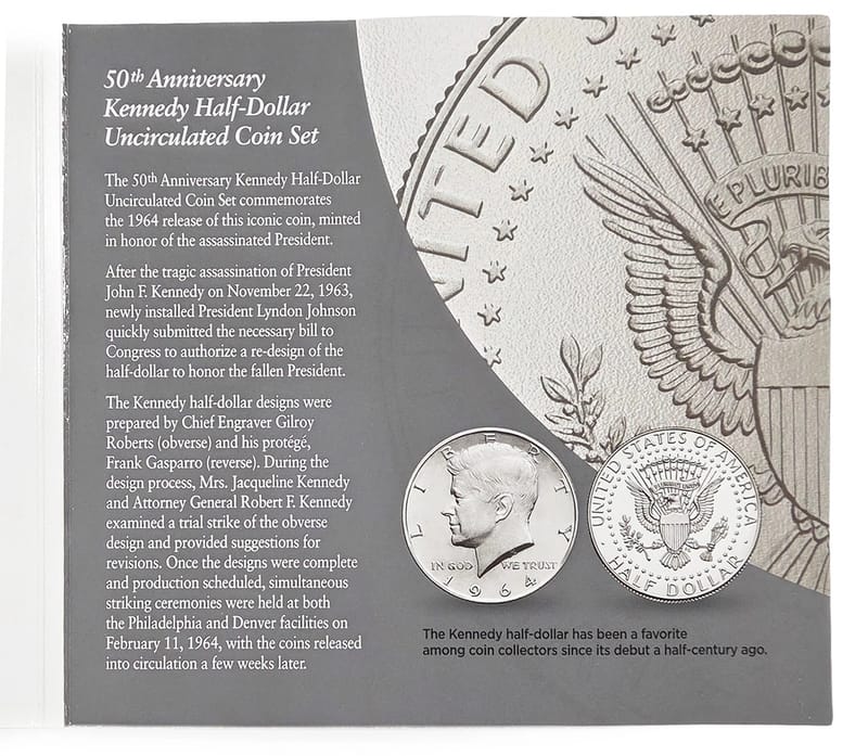 2014 P+D Kennedy Halves 50th Anniversary Mint Set  - Image 2