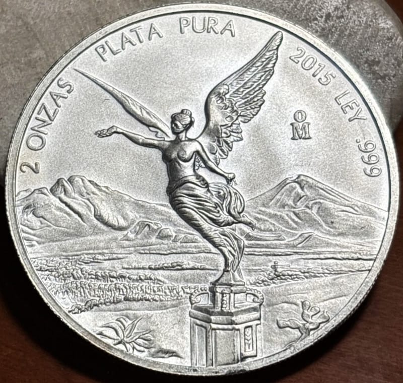 Mexico 2 oz Silver Mexican Libertad - Choice BU - Image 1