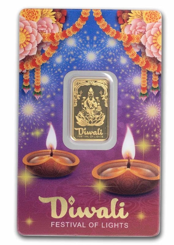 5 gram Gold Bar -.999 PAMP Suisse Diwali Festival  - Image 1