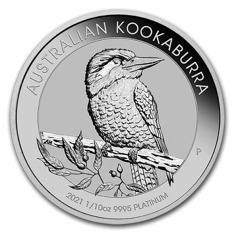 2021 Australia 1/10 oz Platinum Kookaburra Coin BU - Image 1